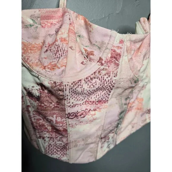 White Fox In the Morning Bustier Primrose Pink Medium Coquette Feminine - Picture 4 of 14